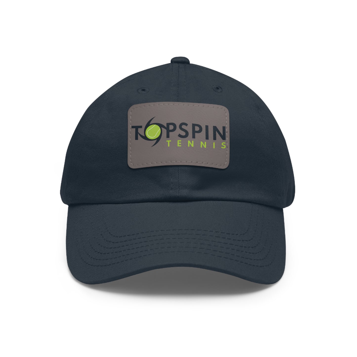 Topspin Tennis Baseball Cap with Leather Patch